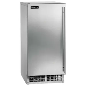 Perlick - 15" Signature Series Cubelet Ice Maker, Stainless Steel Solid Door, Hinge Left