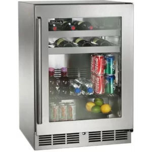 Perlick - Signature Series Beverage Center, Stainless Steel/Glass Door