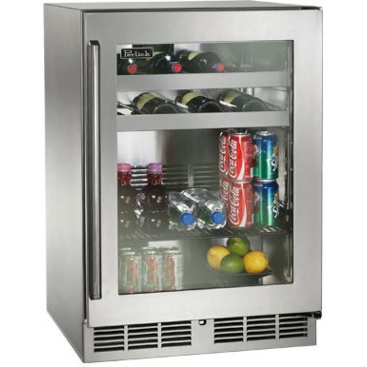 Perlick - Signature Series Beverage Center, Stainless Steel/Glass Door