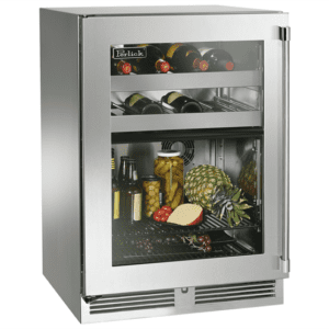 Perlick - Signature Series Dual-Zone Refrigerator/Wine Reserve, Stainless Steel/Glass Door