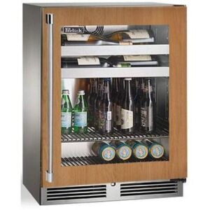 Perlick - Signature Series Dual-Zone Refrigerator/Wine Reserve, Panel Ready Glass Door